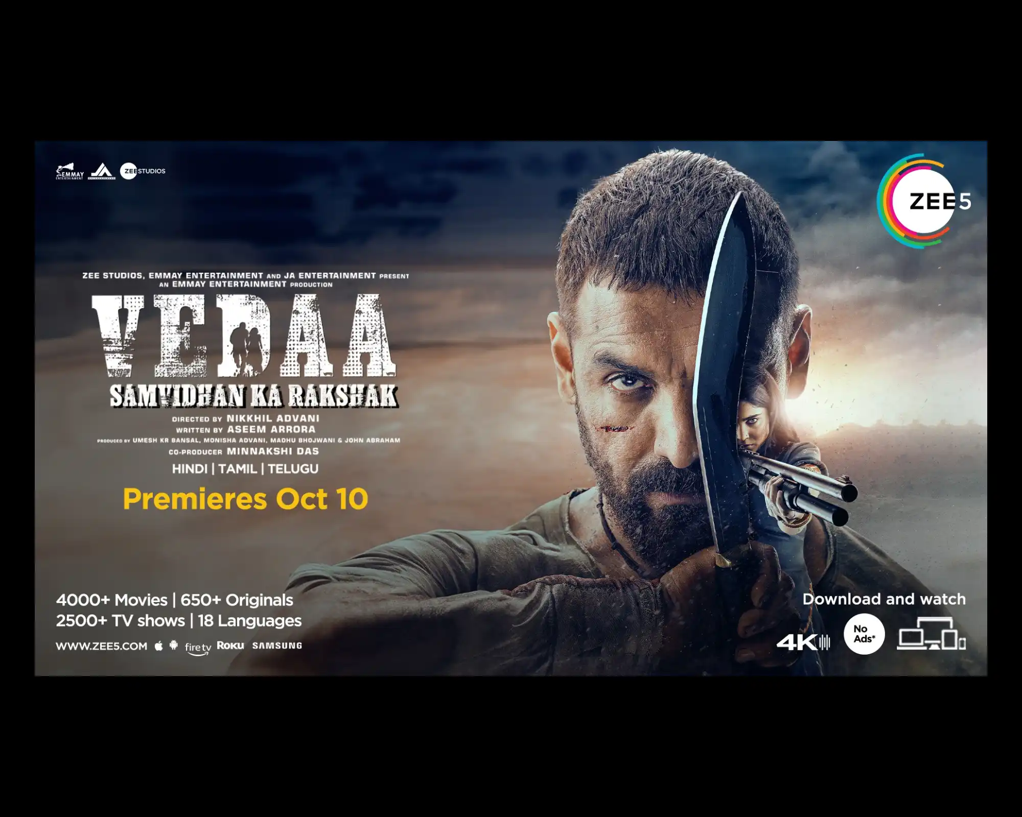 This Dussehra, ZEE5 Global Announces World Digital Premiere of Vedaa