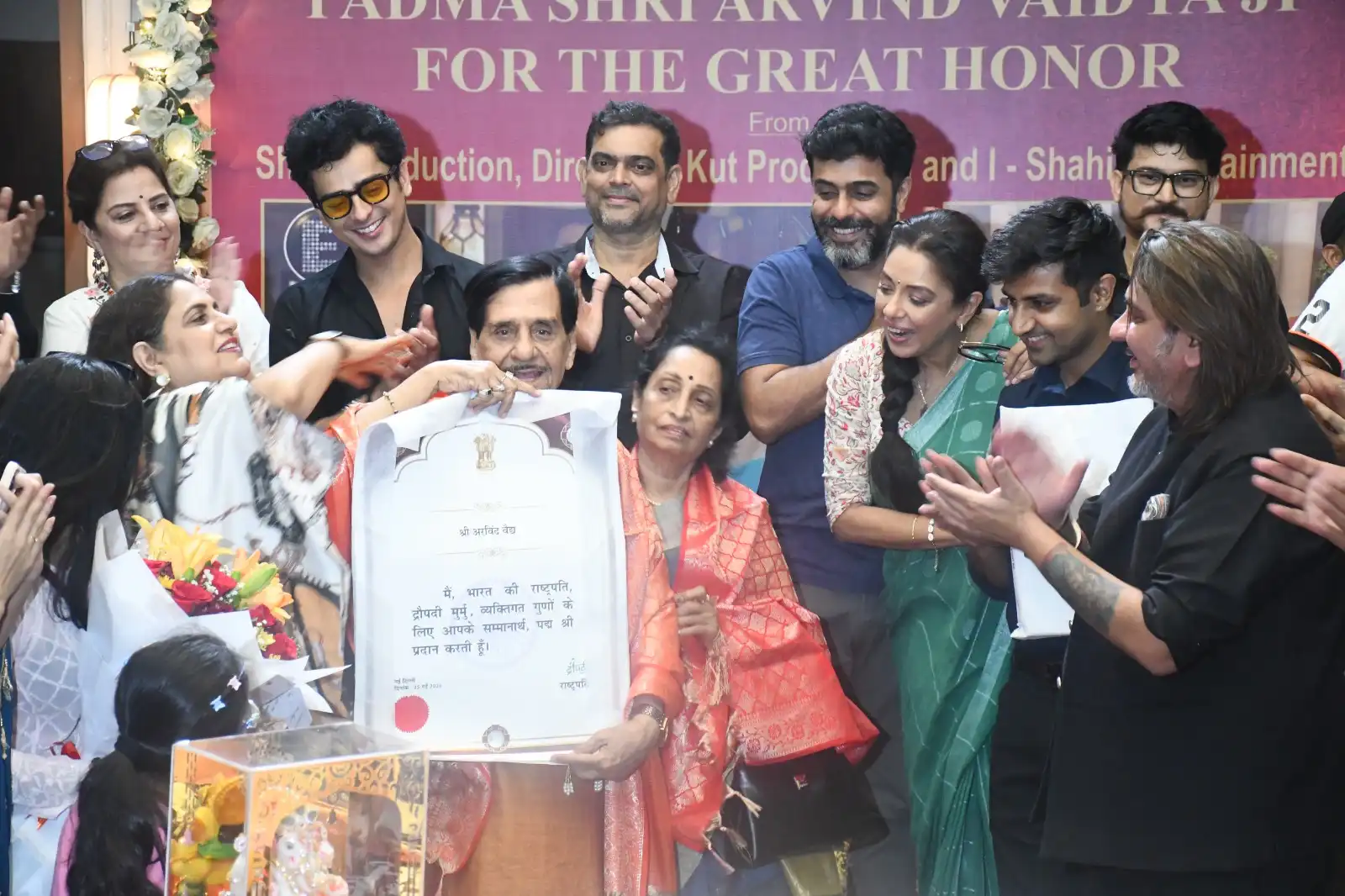 Rajan Shahi Felicitates Padma Shri Awardee Arvind Vaidya