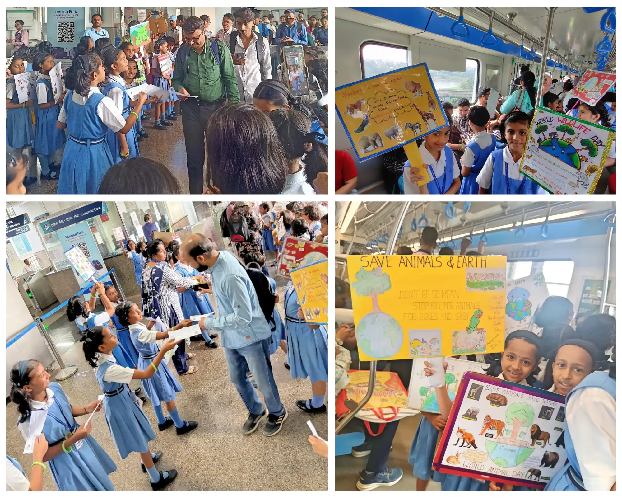 World Animal Day: A Children Rally in Pune Metro 