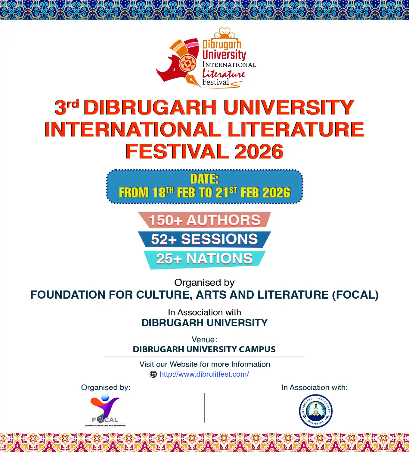 Third Edition of Dibrugarh University International Literature Festival