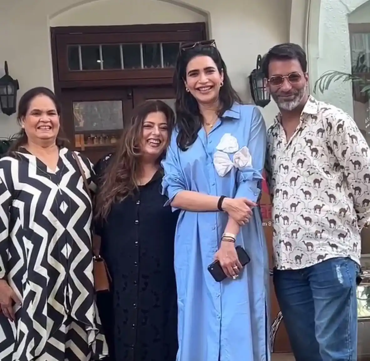 Delnaaz Irani Hosts Karishma Tanna and Her Mother 