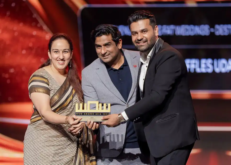 Raffles Udaipur Wins Gold and Silver at WOW Awards Asia 2025 for Excellence in Wedding Destinations
