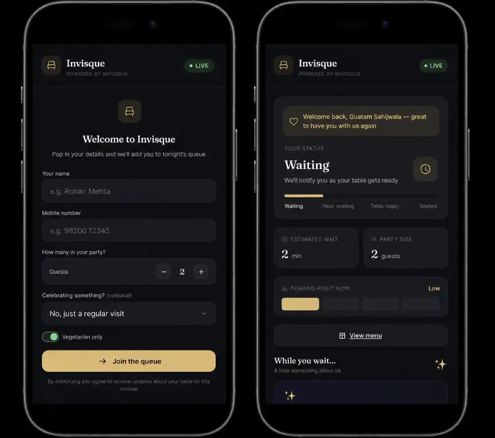 InvisQue Launches End-to-End Queue Management Platform to Help Restaurants Turn Wait Time Into Revenue