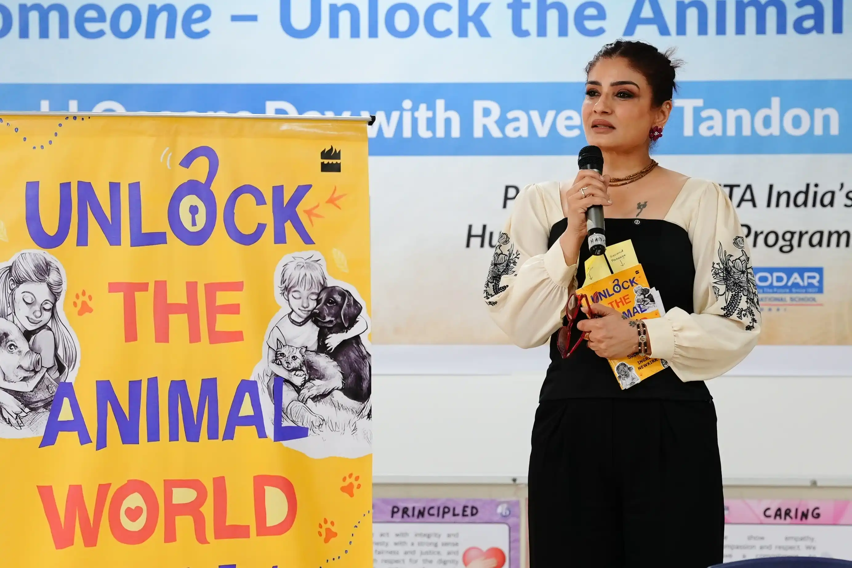 Raveena Tandon Inspires Children to be Kind to Animals