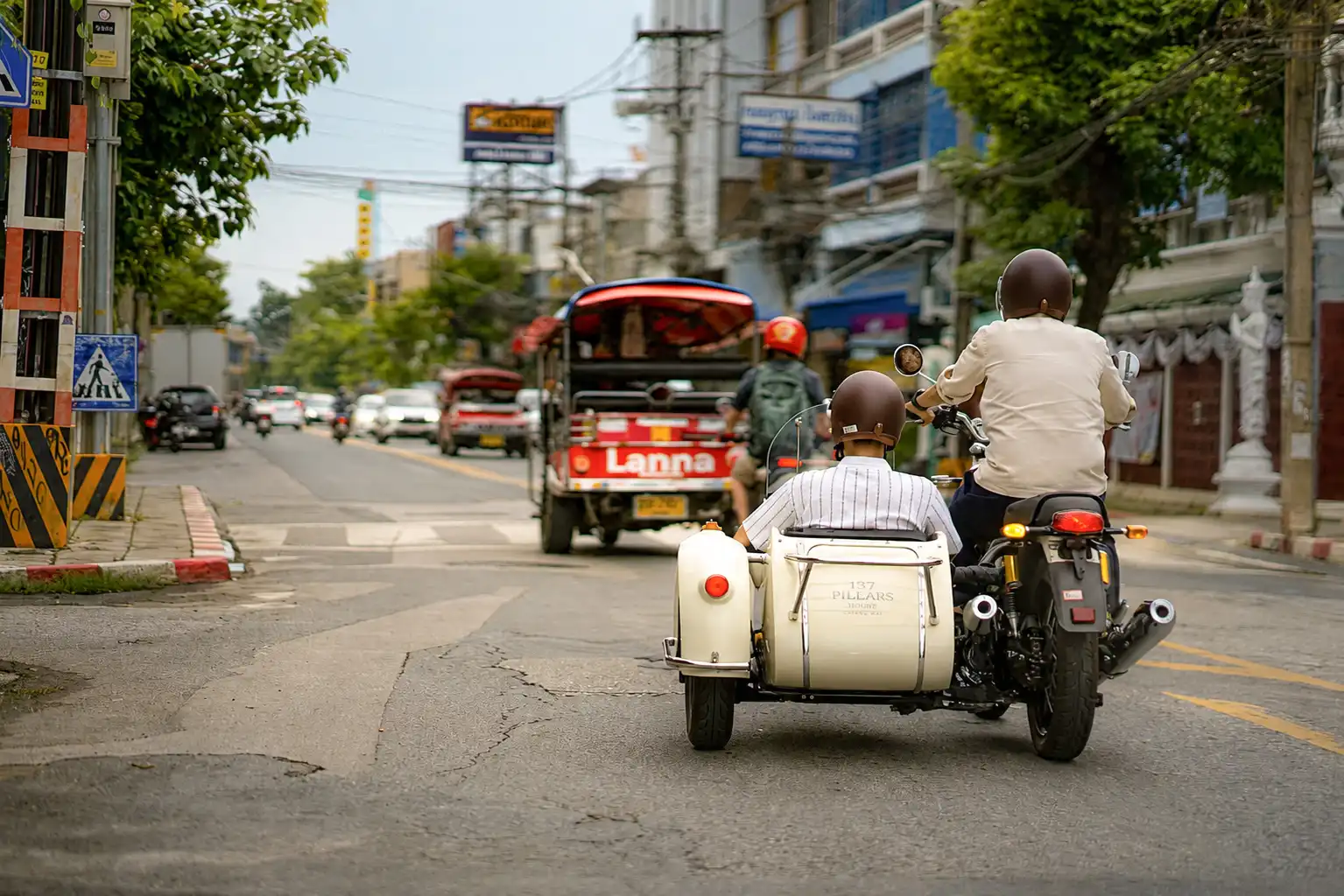 Discover Chiang Mai's Heritage by Classic Royal Enfield Sidecar at 137 Pillars House Chiang Mai