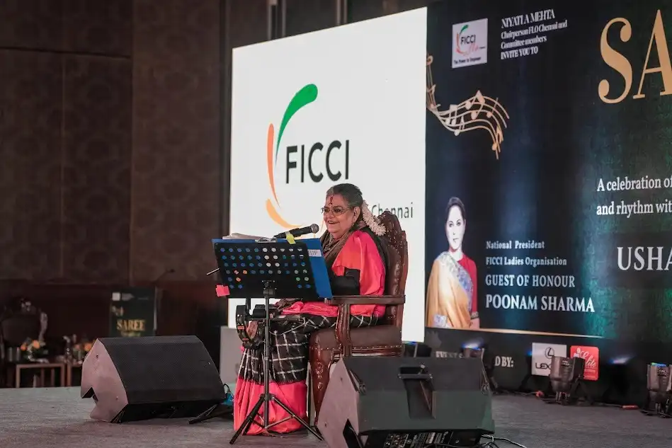 FICCI FLO Chennai Celebrates World Saree Day featuring Usha Uthup