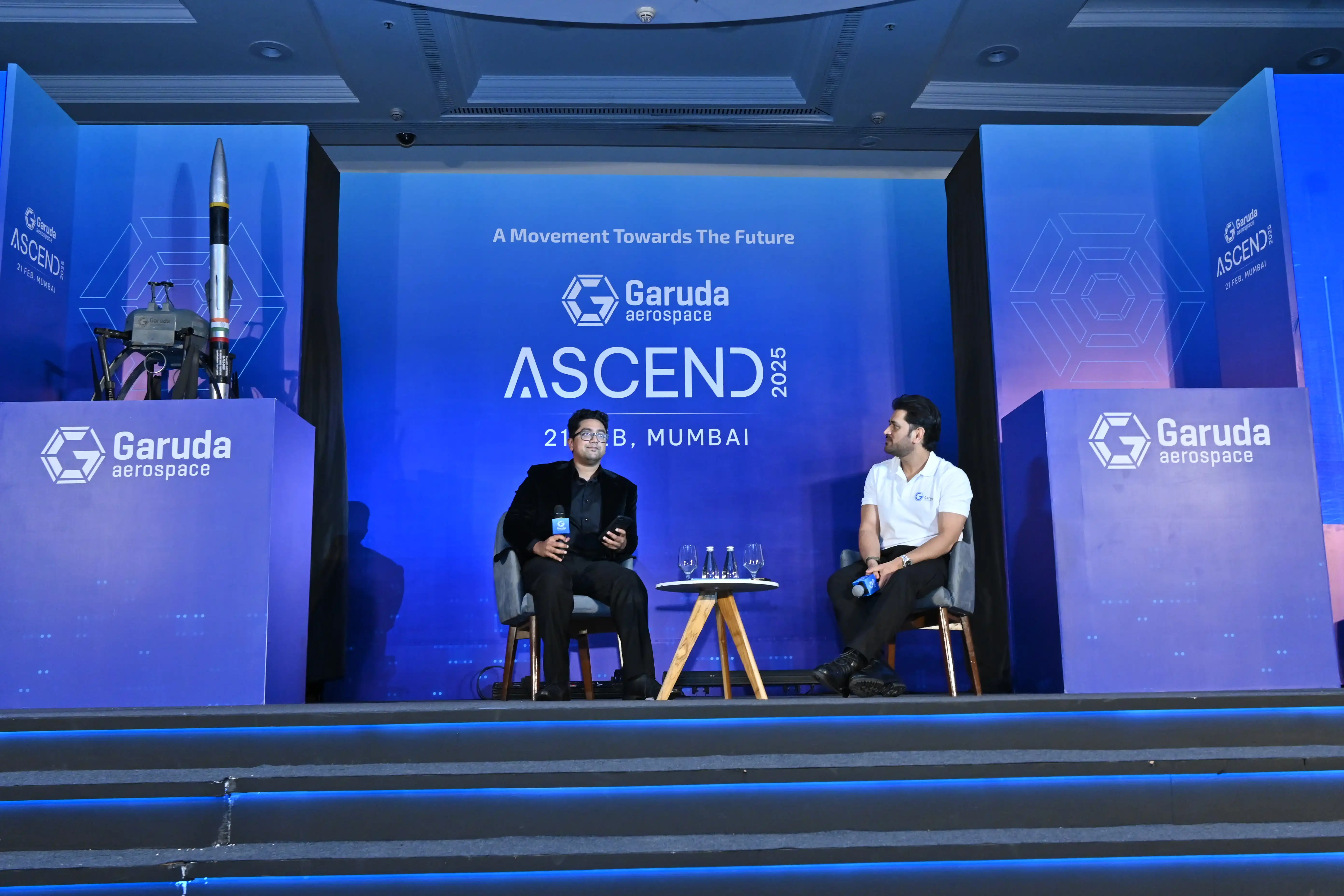 MS Dhoni launches Garuda Aerospace’s MV 1000 Amaran Rocket Launcher Drone