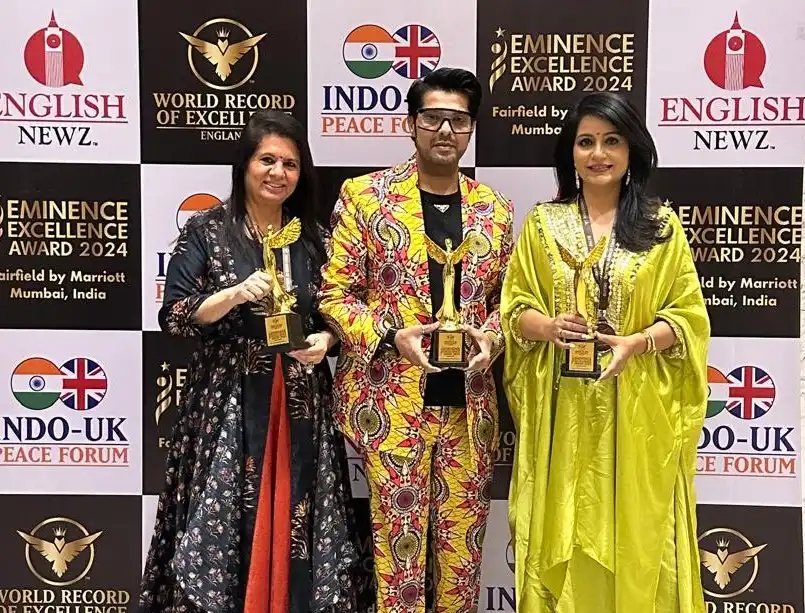 Binaiferr Kohli Receives the best producer award at Eminence Excellence Award 2024