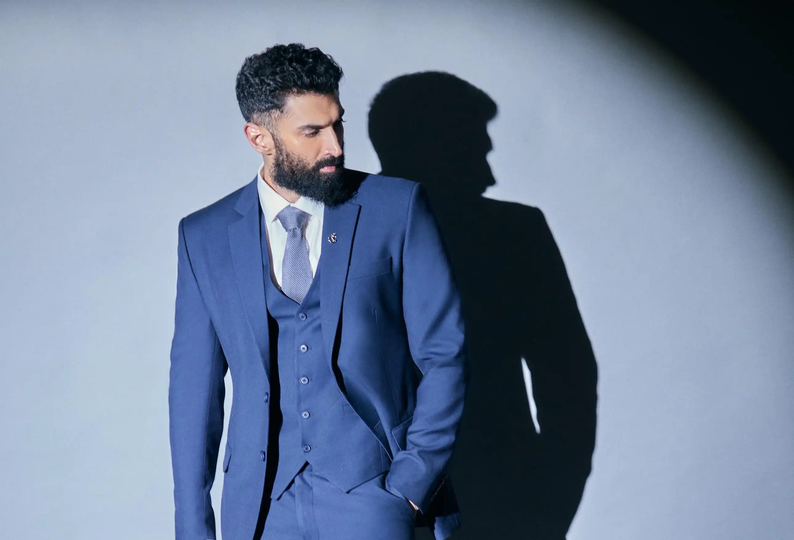 Aditya Roy Kapur’s latest look in a regal blue suit