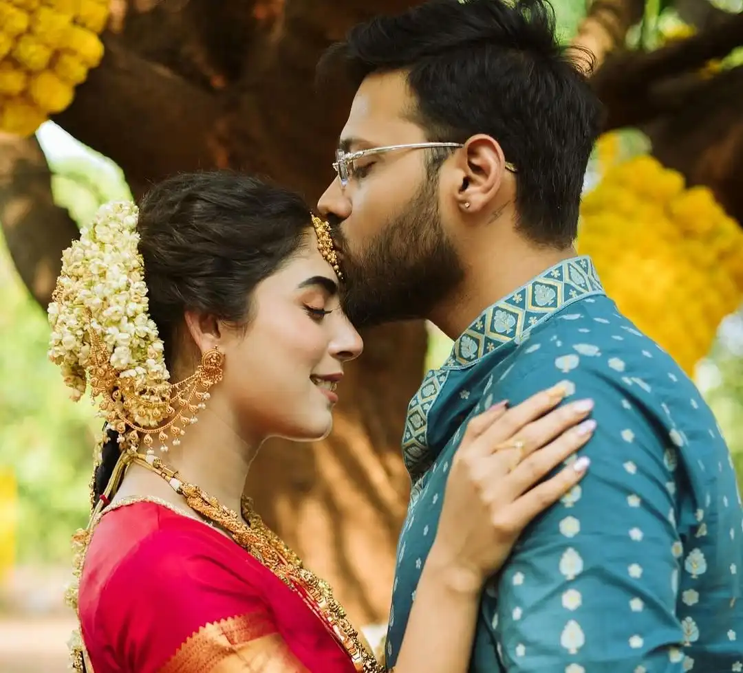 Adrija Roy Gets Engaged to Vignuesh Iyer in a Dreamy South Indian Ceremony  