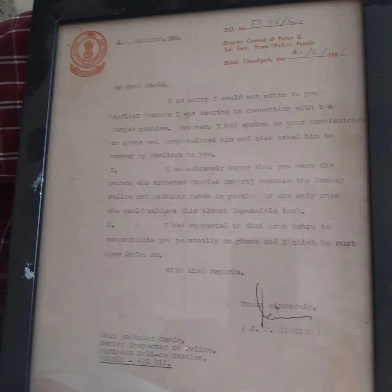 Letter of appreciation