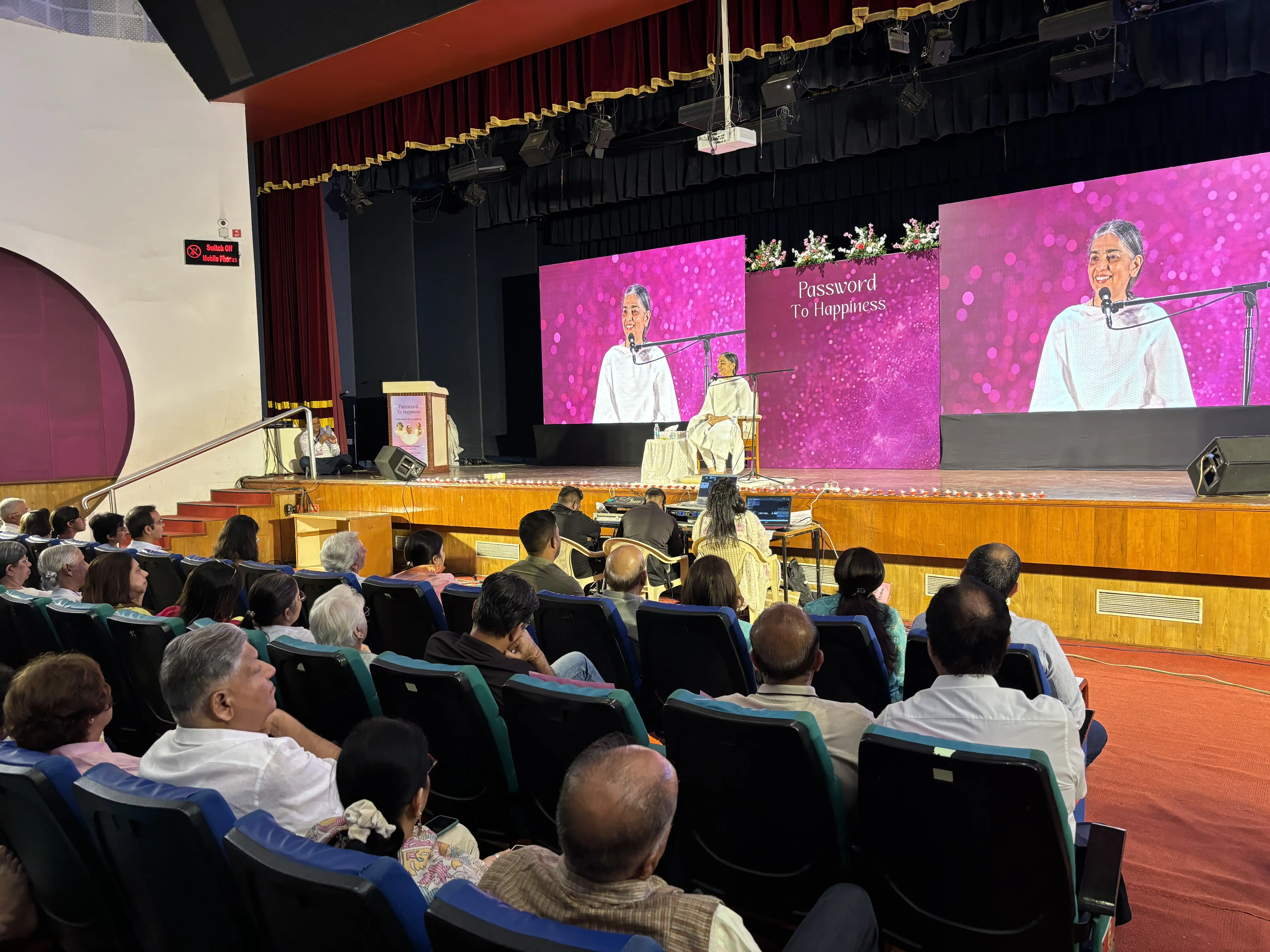 Didi Krishna brought warmth and inspiration with a talk, Password for Happiness