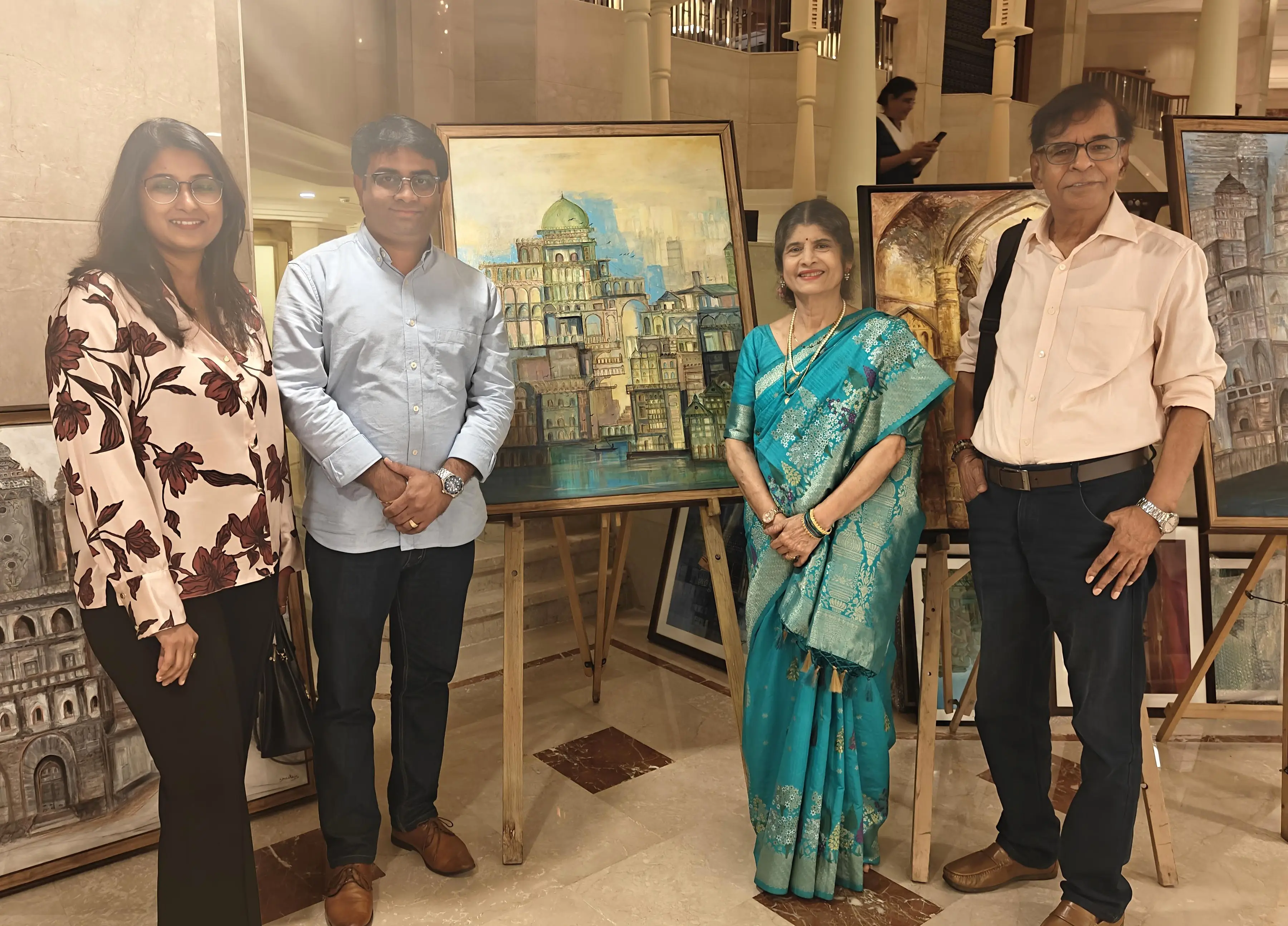 Pradeep Chandra, Vipul & Mayuri Parmar Inaugurate 79-year-old Shailaja S. Kamat’s Art Show