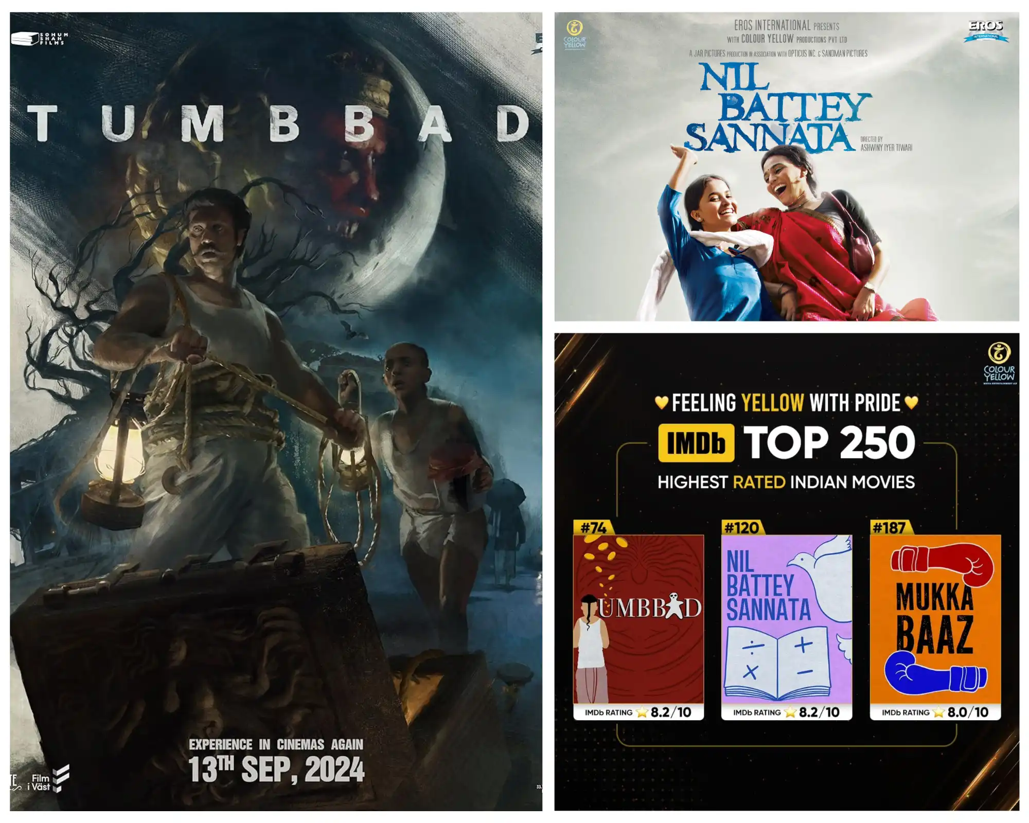 Aanand L Rai-backed Tumbbad, Nil Battey Sannata, and Mukkabaaz Enter IMDb's Top 250 List