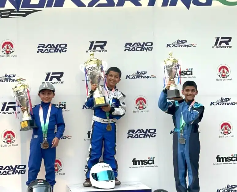 Young Sensation Aarav Sureka wins FMSCI 4-Stroke National Karting Round 2 