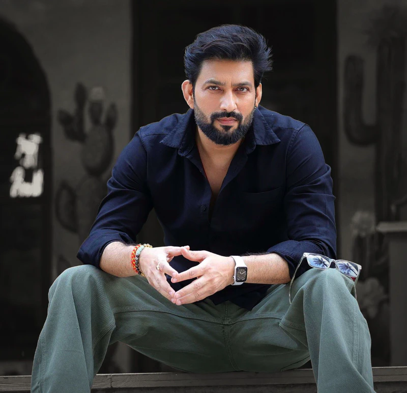 Aadesh Chaudhary Sets Summer Fashion Aflame in Bold Blue Shirt and Bold Patterns