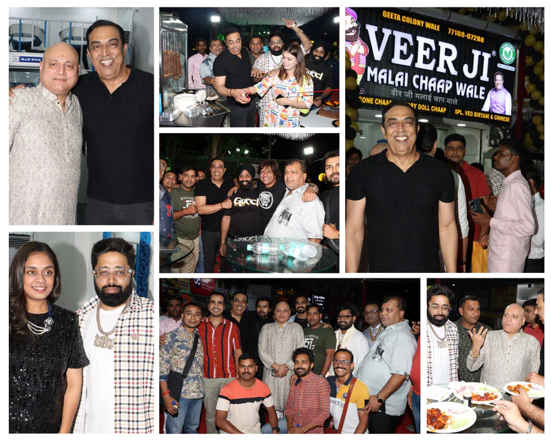 Grand star-studded opening of Veerji Malai Chaap Wale outlet by Vindu Dara Singh 