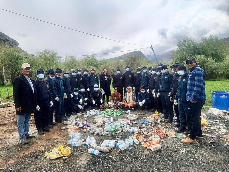 Himalayan Clean-Up Drive by Oceanic Divas, Little Green World, Indian Army, and Himabass Public High School