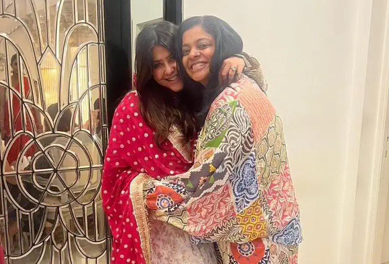 Nivedita Basu enjoys Ganpati festival lunch at Ekta Kapoor’s house, meets her gal pals