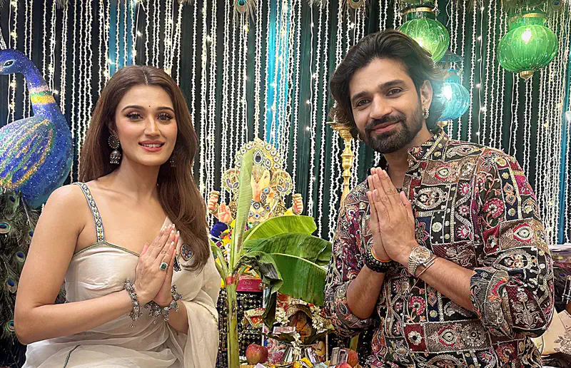 Producer-actor Arushi Nishank and Vishal Singh’s Heartwarming Festive Reunion