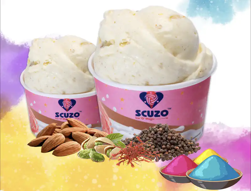 Scuzo Ice 'O' Magic brings Thandai Gelato, a special Holi dessert