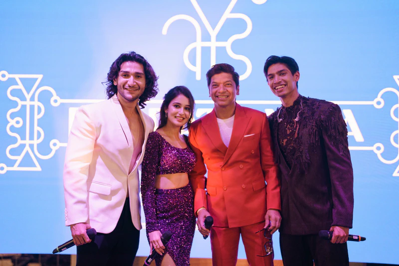 Shaan Introduces Saregama's Young Stars Pragati, Maahi, and Arjun at Cannes 2024