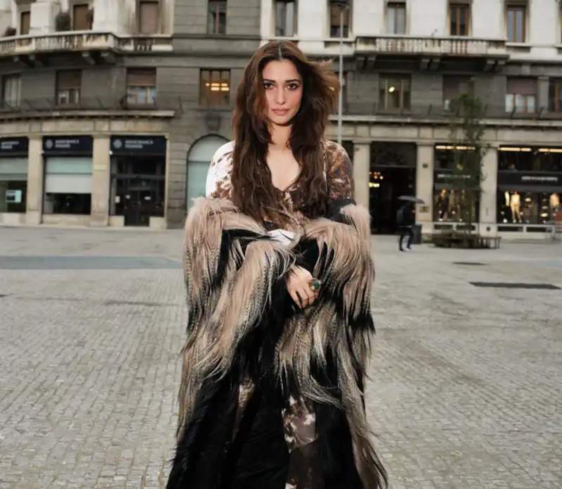 Tamannaah Bhatia attends Roberto Cavalli SS25 show at Milan Fashion Week