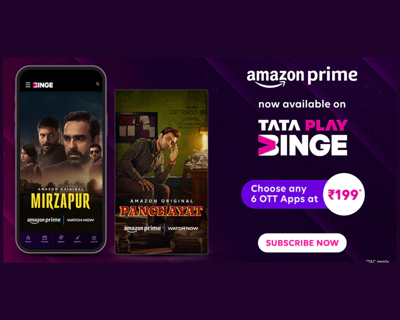 Tata Play and Amazon Prime Collaborate to Offer Prime Benefits to Viewers