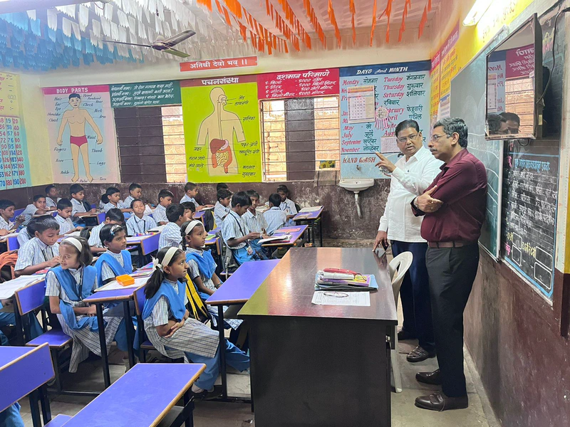 The Orchid Hotel Pune India Donates Benches to Government School in  Kirkatwadi