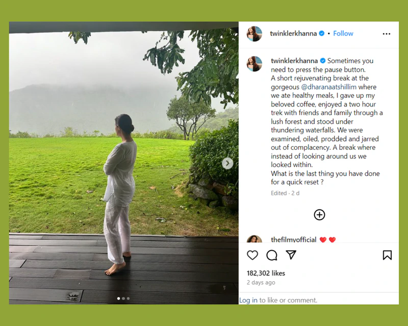 Twinkle Khanna Shares Her Journey To Conscious Being at Dharana at Shillim