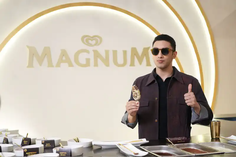 Vedang Raina spotted at the Magnum Dipping Bar at Lakme Fashion Week