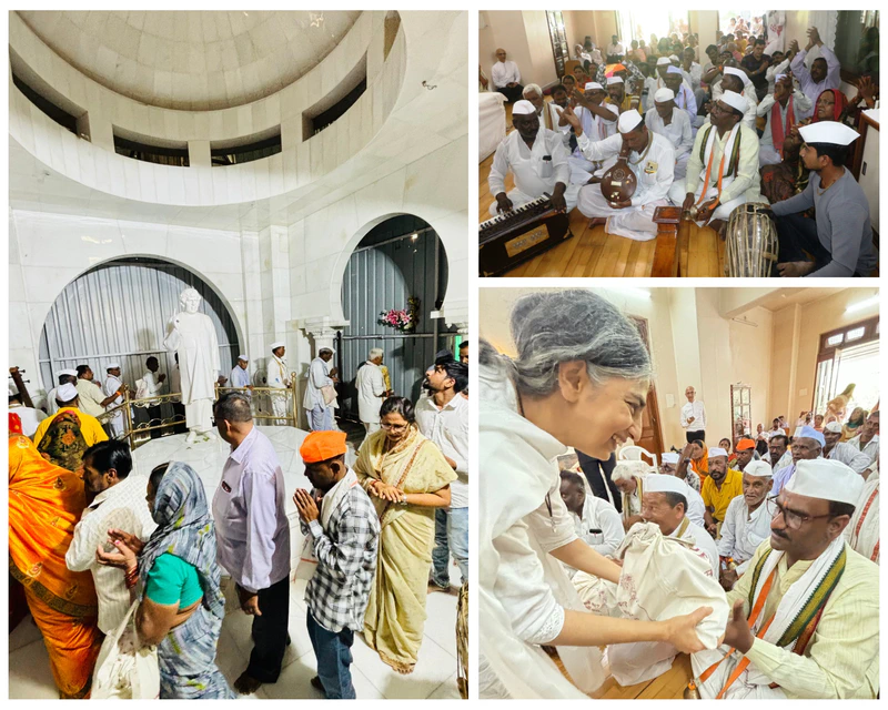  Warkaris at Sadhu Vaswani Mission in homage